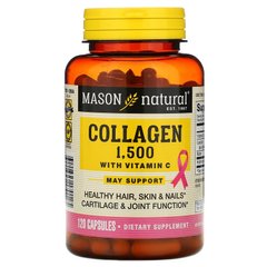 Колаген з вітаміном С, тип 1 і 3, і біотин, Mason Natural, 120 капсул