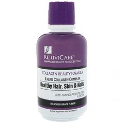Рідкий колаген для здоров'я волосся, шкіри та нігтів, смак винограду, Rejuvicare, Collagen Beauty Formula, 480 мл