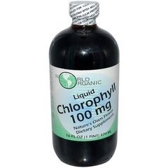 Жидкий хлорофилл, World Organic, 100 мг, 474 мл