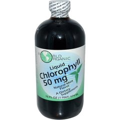 Рідкий хлорофіл, натуральна м'ята, World Organic, 50 мг, 474 мл