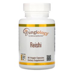 Рейші, сертифікований органічний, повний спектр, California Gold Nutrition, 90 капсул