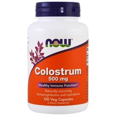 Колострум, Colostrum, Now Foods, 500 мг, 120 капсул
