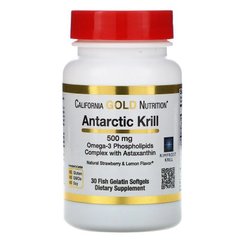 Масло криля арктического с астаксантином, California Gold Nutrition, 500 мг, 30 капсул