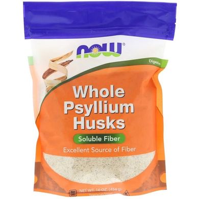 Волокно насіння подорожника, Псилліум, Now Foods, 454 грам