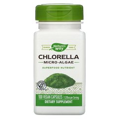 Хлорелла, Chlorella, Nature's Way, Chlorella, 1,230 мг, 100 вегетарианских капсул