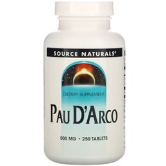 По д'арко, кора мурашиного дерева, Pau D`Arco, Source Naturals, 500 мг, 250 таблеток