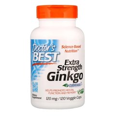 Гинкго Билоба, Ginkgo Biloba, Doctor's Best, 120 мг, 120 капсул