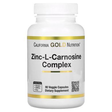 Цинк-L-Карнозин, комплекс, Zinc-L-Carnosine Complex, California Gold Nutrition, 90 капсул
