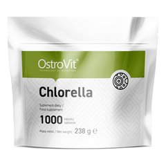 Хлорелла, Chlorella, Ostrovit, 250 мг, 1000 таблеток
