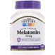 Мелатонин, вишневый вкус, 21st Century, 10 мг, 120 таблеток