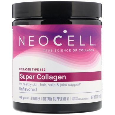 Супер Коллаген, тип 1 и 3, Collagen, Neocell, порошок, 198 грамм