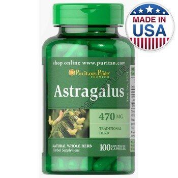 Астрагал, Astragalus, Puritan's Pride, 470 мг, 100 капсул