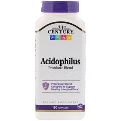 Ацидофилин, пробиотическая смесь, 21st Century, 150 капсул