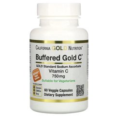 Буферизованный витамин C, California Gold Nutrition, 750 мг, 60 капсул