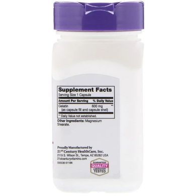 Желатин гідролізат, Skin Hair & Nail Formula, 21st Century, 600 мг, 100 капсул