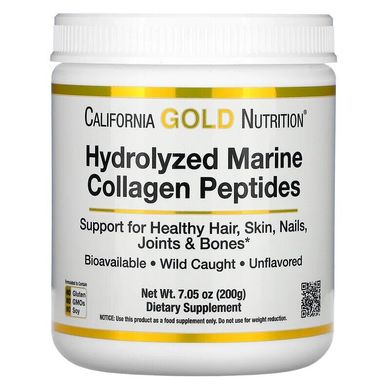 Пептиды морского коллагена, премиум класс, UP 5000, California Gold Nutrition, 200 грамм