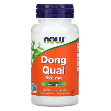 Дягиль лекарственный, Dong Quai, Now Foods, 520 мг, 100 капсул
