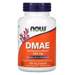 DMAE, Диметиламиноэтанол, Now Foods, 250 мг, 100 капсул