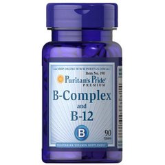 Комплекс витаминов B-Complex and B-12, Puritan's Pride, 90 таблеток