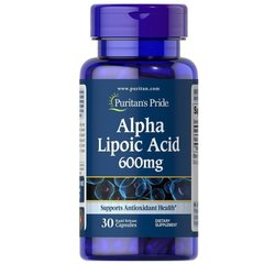 Альфа-липоевая кислота, Puritan's Pride, 600 мг, 30 капсул