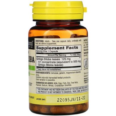 Гінкго білоба, Mason Vitamins, 120 мг, 60 капсул