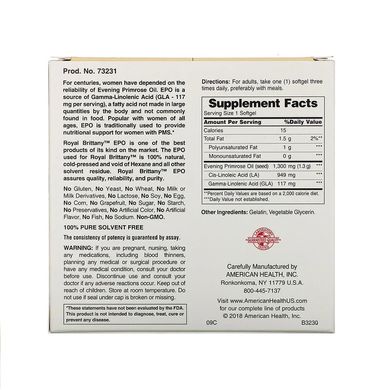 Масло примулы вечерней, American Health, 1300 мг, 120 капсул