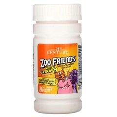 Мультивитамины для детей, Zoo Friends, 21st Century, 60 жевательных таблеток