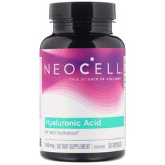 Гиалуроновая кислота, Hyaluronic Acid, Neocell, 100 мг, 60 капсул