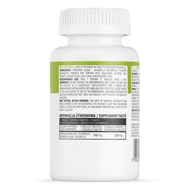 Хлорелла, Chlorella, Ostrovit, 500 мг, 90 таблеток