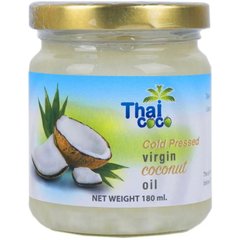 Кокосовое масло первого холодного отжима, Coconut Oil, Thai, 180 мл