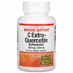 Вітамін С + кверцетин, C Extra + Quercetin, Natural Factors, 250 мг, 60 капсул