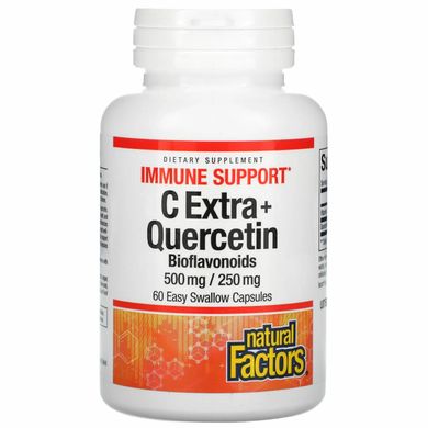 Витамин С + кверцетин, C Extra + Quercetin, Natural Factors, 250 мг, 60 капсул