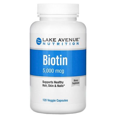 Биотин, Lake Avenue Nutrition, 5000 мкг, 120 капсул