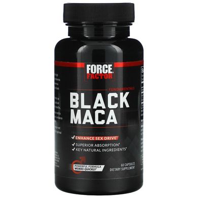 Мака перуанская черная, Black Maca, Force Factor, 60 капсул