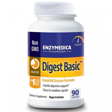 Ензими з основними ферментами, Digest Basic, Enzymedica, 90 капсул