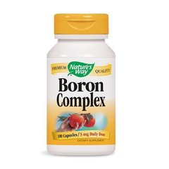 Бор, Boron,  Nature's Way, 3 мг, 100 капсул