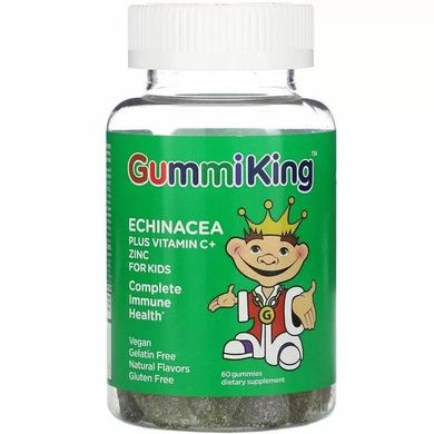 Ехінацея, вітамін С і цинк (жувальний), Echinacea Plus Vitamin C and Zinc, Gummi King, 60 таблеток