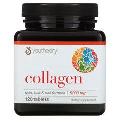 Колаген тип 1 і 3 з вітаміном С, Skin, hair & nail formula, Youtheory, 120 таблеток