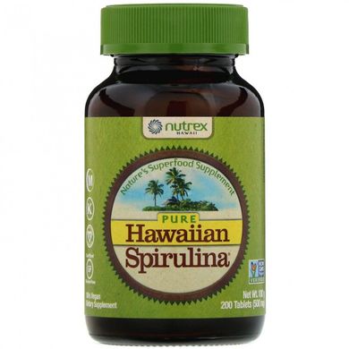 Гавайская спирулина, Nutrex Hawaii, 500 мг, 200 таблеток