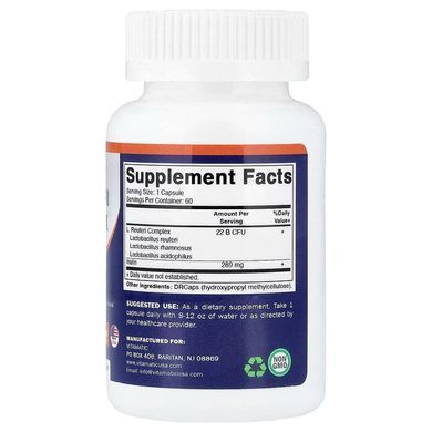 L. Reuteri Complex, Vitamatic, 60 капсул DRcaps&reg; из гипромеллозы