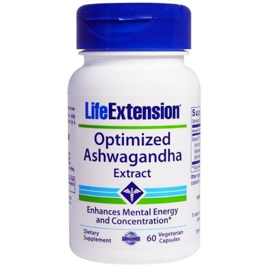 Оптимизированный экстракт ашвагандхи, Life Extension, 60 капсул