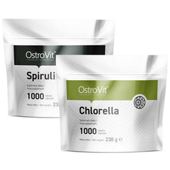 Спирулина и хлорелла, набор, OstroVit, 250 мг, 2000 таблеток