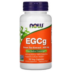 Зеленый чай EGCg (Green Tea), экстракт, Now Foods, 400 мг, 90 капсул
