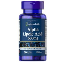 Альфа-липоевая кислота, Puritan's Pride, 600 мг, 60 капсул