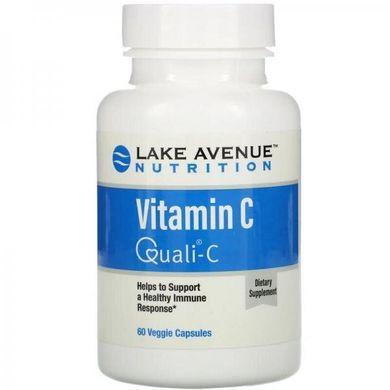 Витамин С, Vitamin C, Quali-C, Lake Avenue Nutrition, 1000 мг, 60 капсул