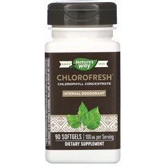 Хлорофилл концентрированный, Chlorofresh, Nature's Way, 90 мягкие капсулы