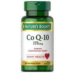 КоэнзимQ10, Nature's Bounty, 175 мг, 60 мягких капсул