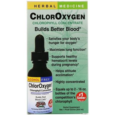 Концентрат хлорофілу, натуральний смак, Herbs Etc., ChlorOxygen, 29,6 мл