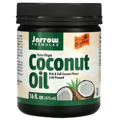 Органическое кокосовое масло первого холодного отжима, Coconut Oil, Jarrow Formulas 473 мл